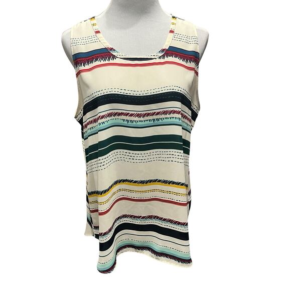 Van Heusen striped sleeveless professional blouse top SIZE XL - Picture 1 of 6